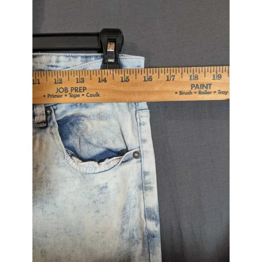RUE 21 PREMIUM Mens Acid‎ Wash Distressed Skinny Jeans Size 30x32